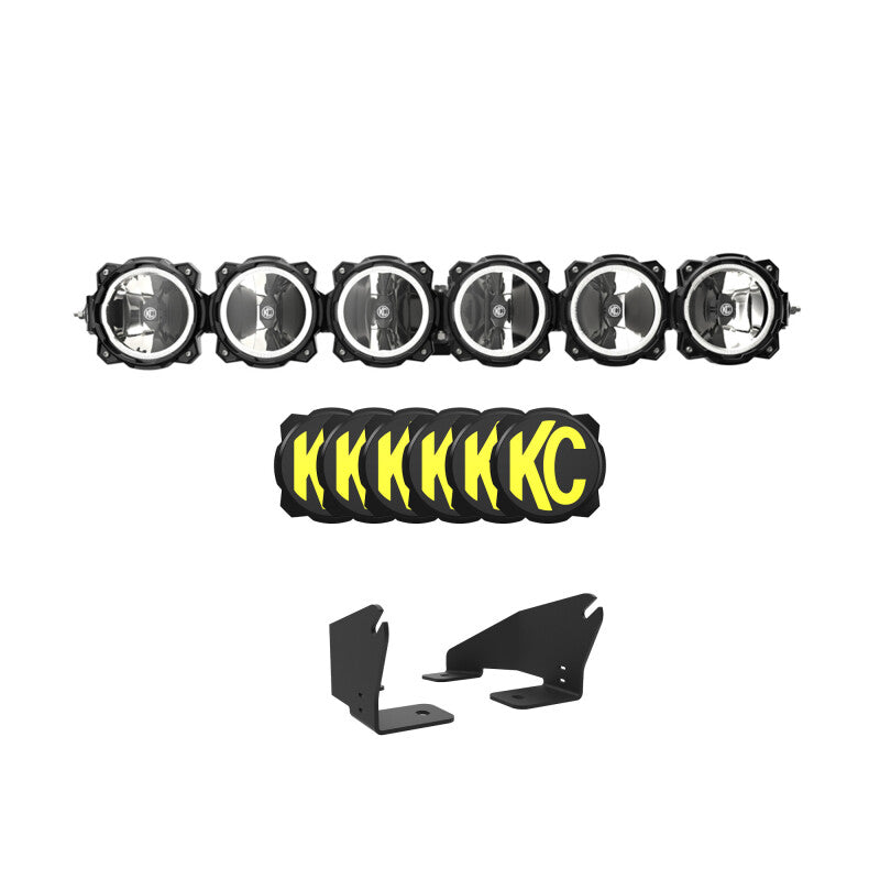 Polaris RZR Pro R Gravity Pro6 39" LED Light Bar Kit by KC HiLiTES, front view