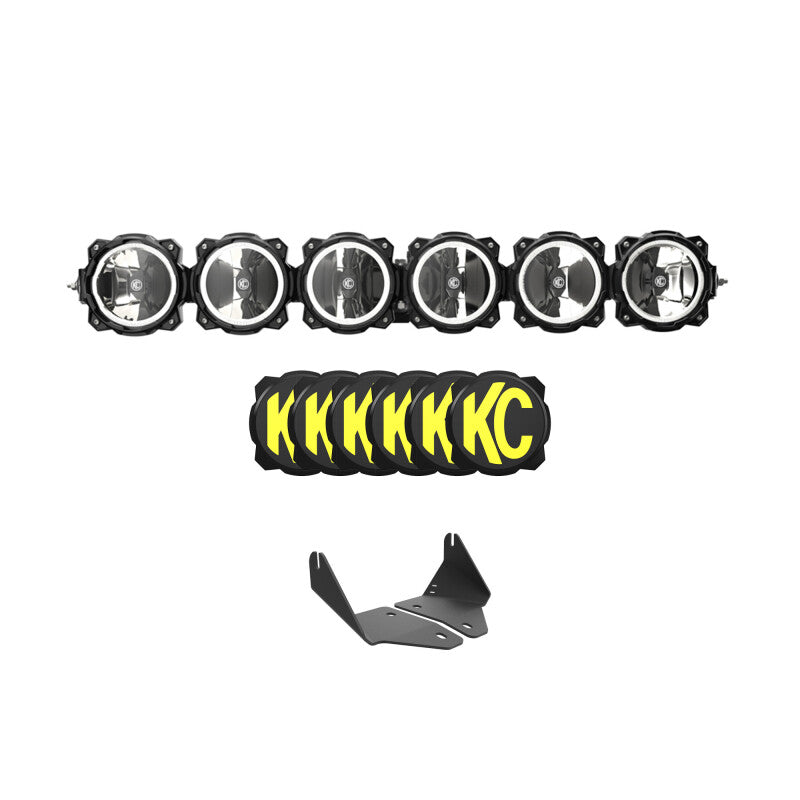 Polaris RZR Pro S / Pro XP / Turbo R 39" Pro6 LED Light Bar by KC HiLiTES, front view