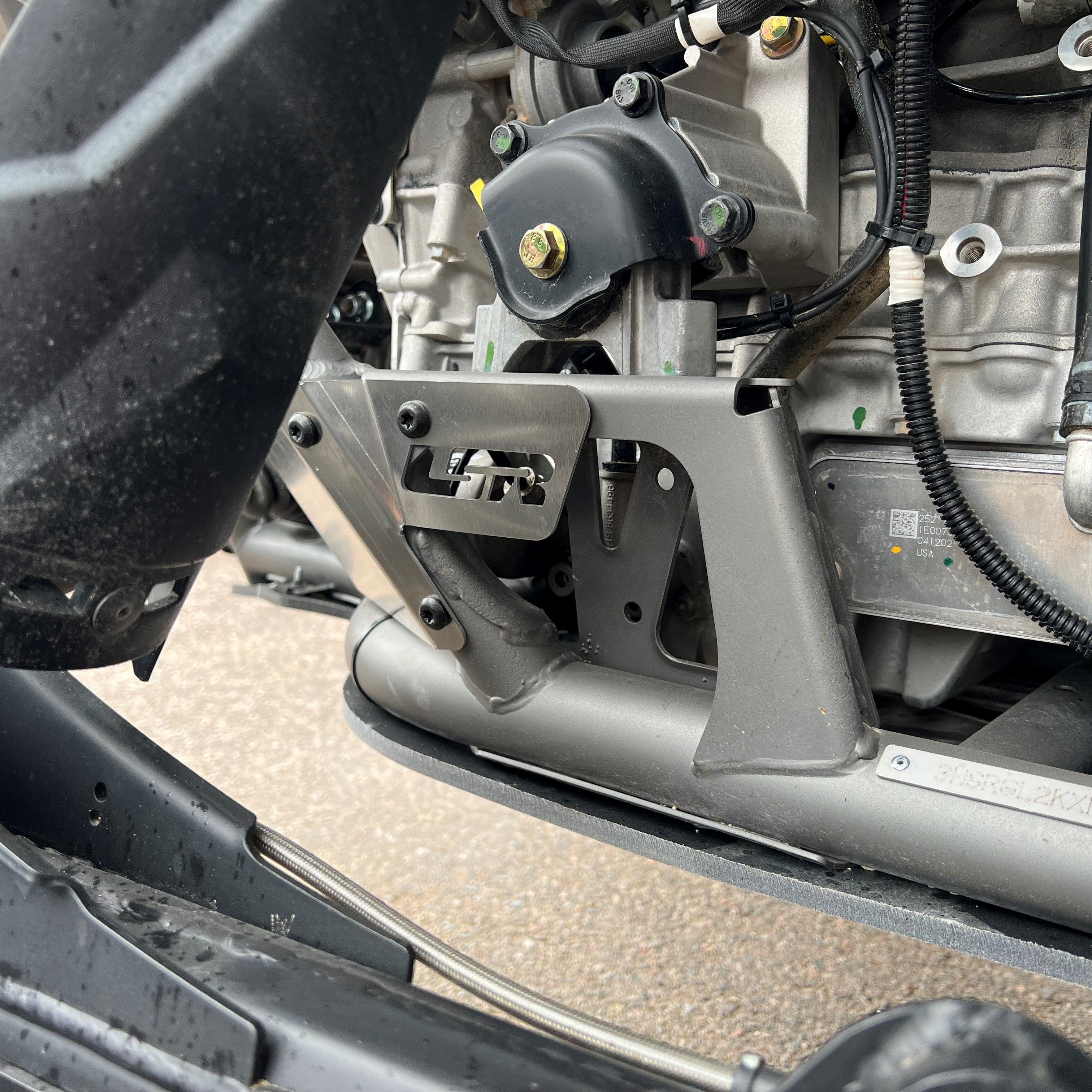 Polaris RZR Pro R Oil Filter Guard by Lone Star Racing, front view