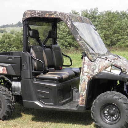 Polaris Ranger 900 / 1000 Vinyl Windshield / Top / Rear Enclosure by 3 Star UTV, rear view 2