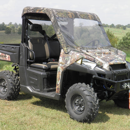 Polaris Ranger 900 / 1000 Vinyl Windshield / Top / Rear Enclosure by 3 Star UTV, rear view