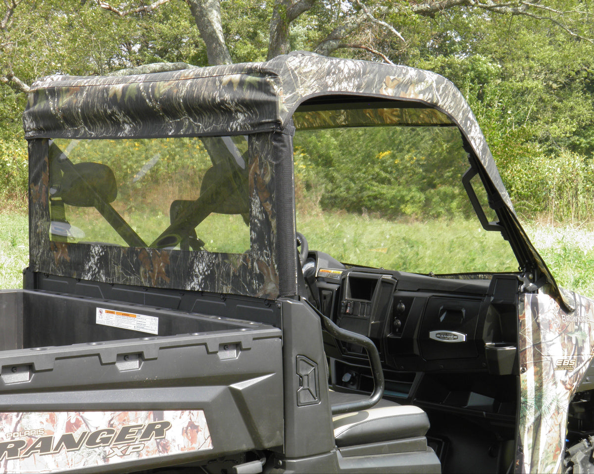 Polaris Ranger 900 / 1000 Vinyl Windshield / Top / Rear Enclosure by 3 Star UTV, rear view 3