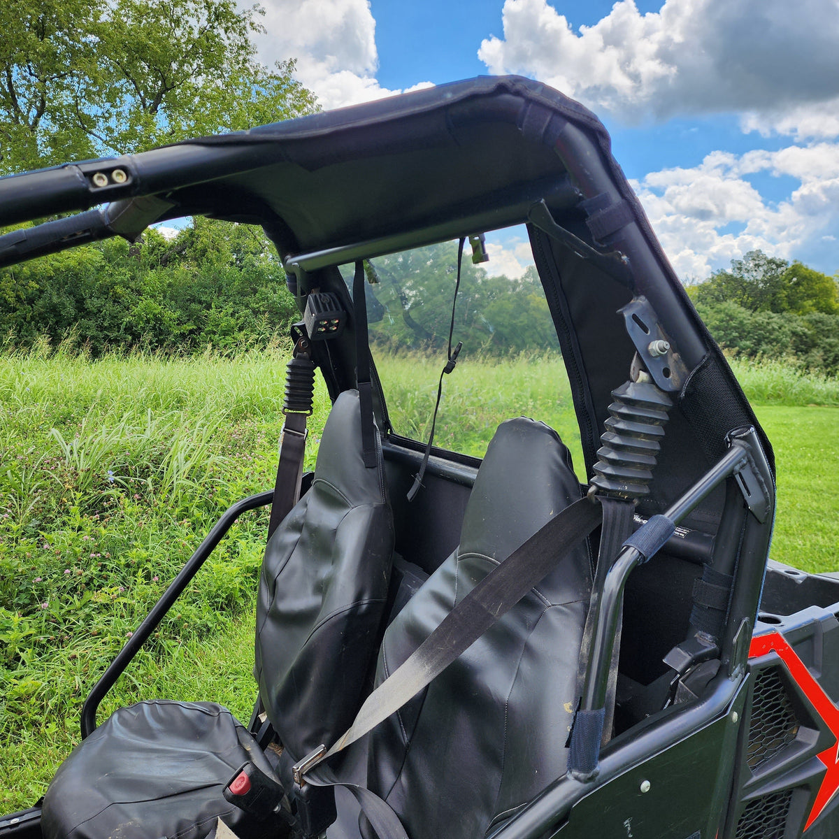 Polaris RZR 570 / 800 / XP 900 Soft Rear Windshield by 3 Star UTV, product view 4