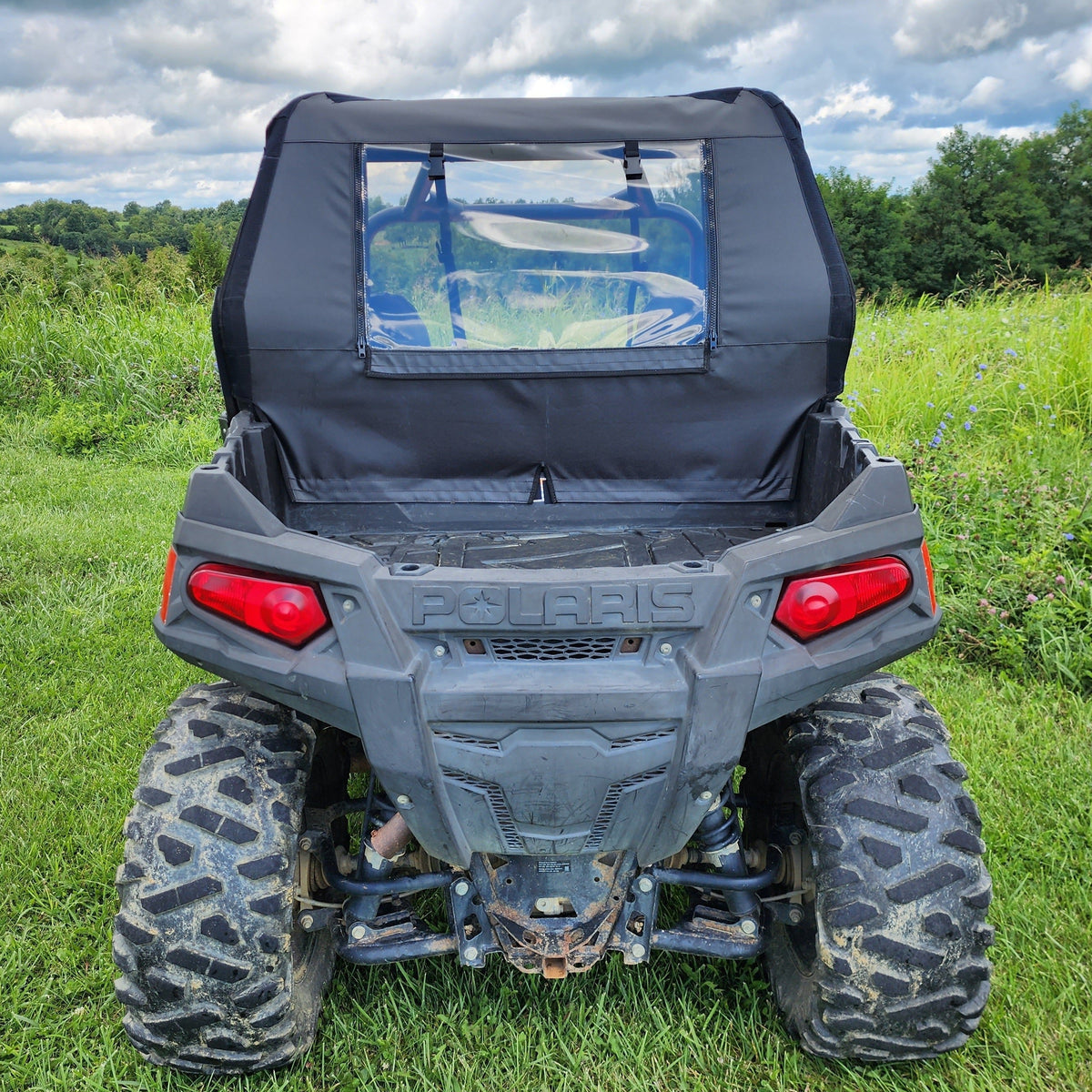 Polaris RZR 570 / 800 / XP 900 Soft Rear Windshield by 3 Star UTV, product view 1
