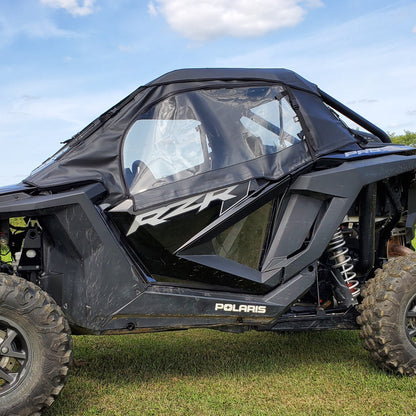 Polaris RZR Pro XP / Turbo R Upper Doors & Rear Windshield Enclosure by 3 Star UTV, rear view 2