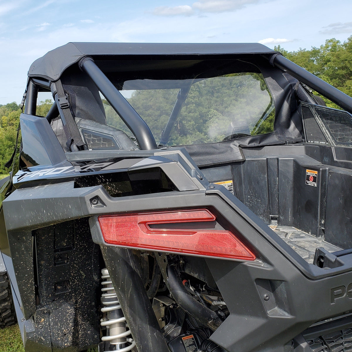 Polaris RZR Pro XP / Turbo R Upper Doors & Rear Windshield Enclosure by 3 Star UTV, rear view 4