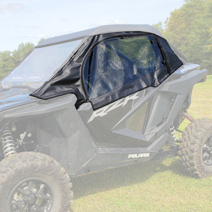 Polaris RZR Pro XP / Turbo R Upper Doors & Rear Windshield Enclosure by 3 Star UTV, rear view