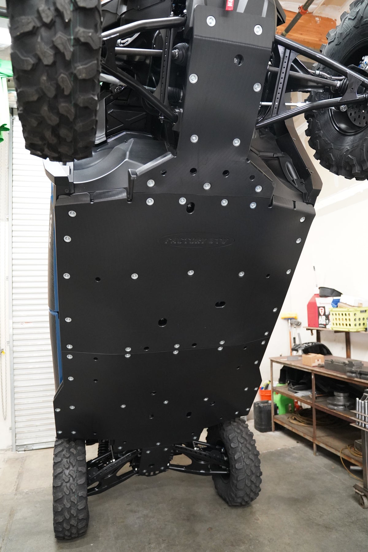 Yamaha Wolverine RMAX4 (2025+) UHMW Skid Plate by Factory UTV, side view