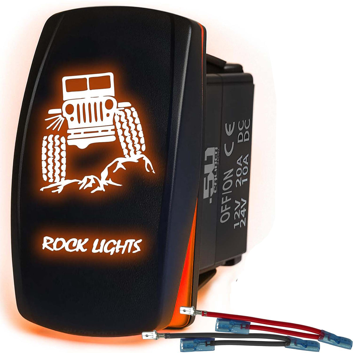 SxS Waterproof Rocker Switch On/Off | 50 Caliber Racing