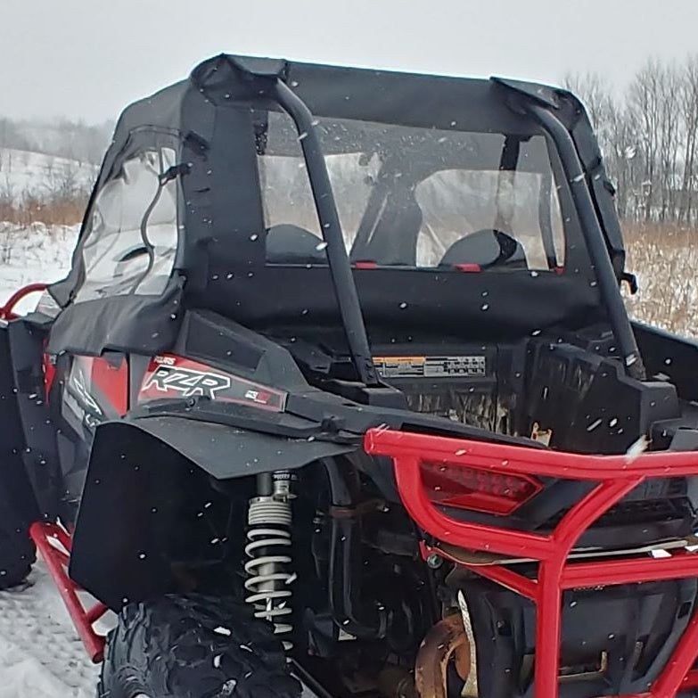 Polaris RZR Soft Rear Windshield by 3 Star UTV, product view 2