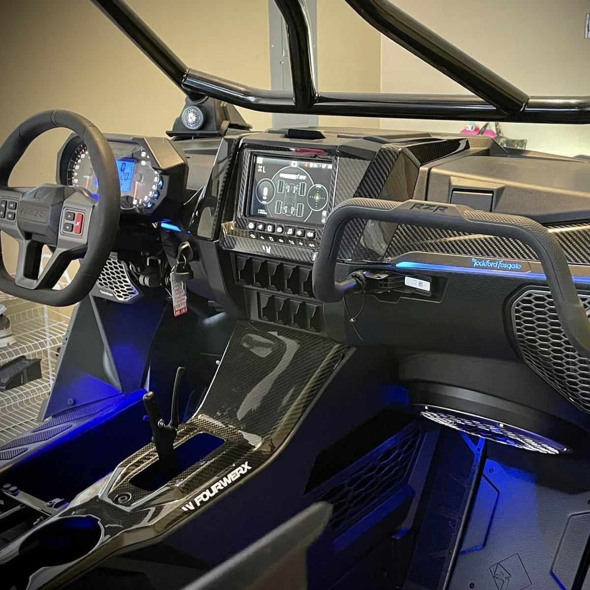 Polaris RZR Pro R / Pro XP / Turbo R Carbon Fiber Ride Command Trim | FourWerx