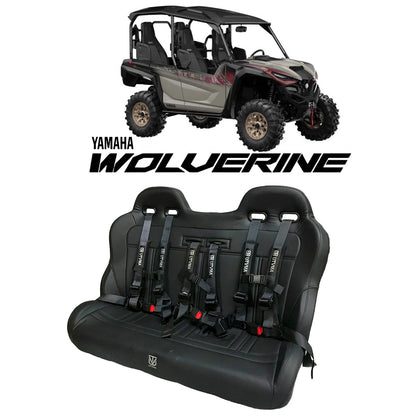 Yamaha Wolverine X4 Rear Bench Seat with Harnesses | UTVMA