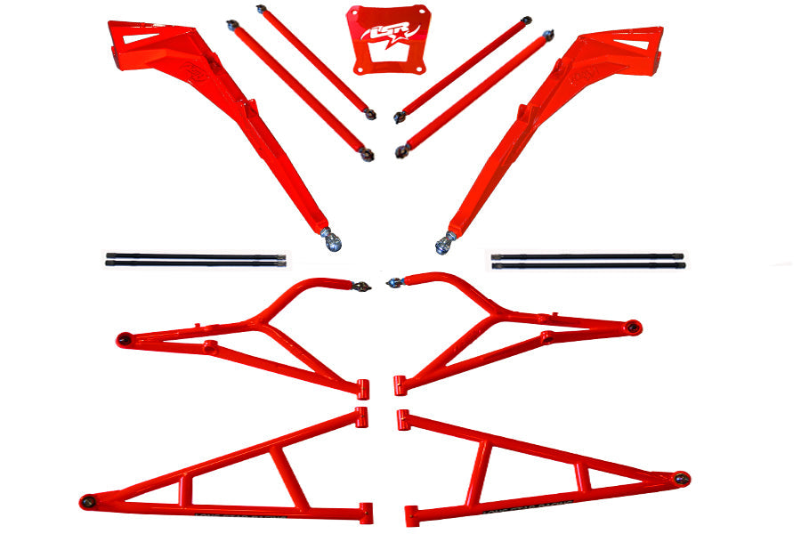 Polaris RZR XP Turbo +3.5" MTS Suspension Kit by Lone Star Racing, front view