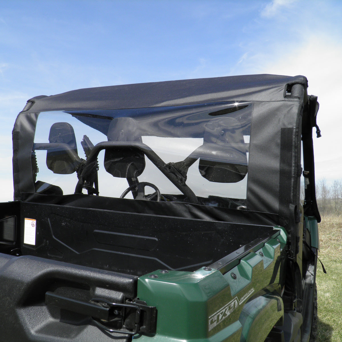 Yamaha Viking Upper Doors & Rear Windshield Enclosure by 3 Star UTV, rear view 2