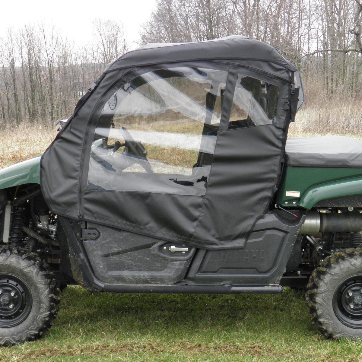 Yamaha Viking Upper Doors & Rear Windshield Enclosure by 3 Star UTV, rear view