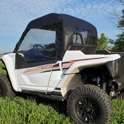Yamaha Wolverine RMAX2 Soft Rear Windshield by 3 Star UTV, product view 4